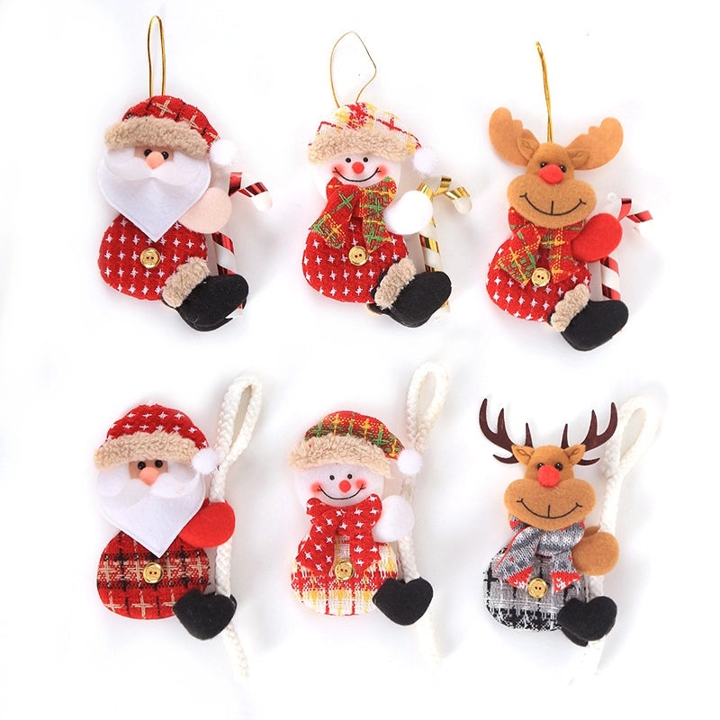 Christmas Nordic Style Santa Snowman Elk Hanging Ornaments for Party Festival Decor|Seasonal Home Decorations