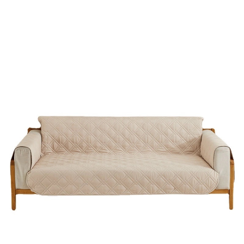 Quilted Recliner Sofa Cover with Double-line Diamond Stitching Non-slip Waterproof Cushion Protector|Home Decor & Furniture Accessories