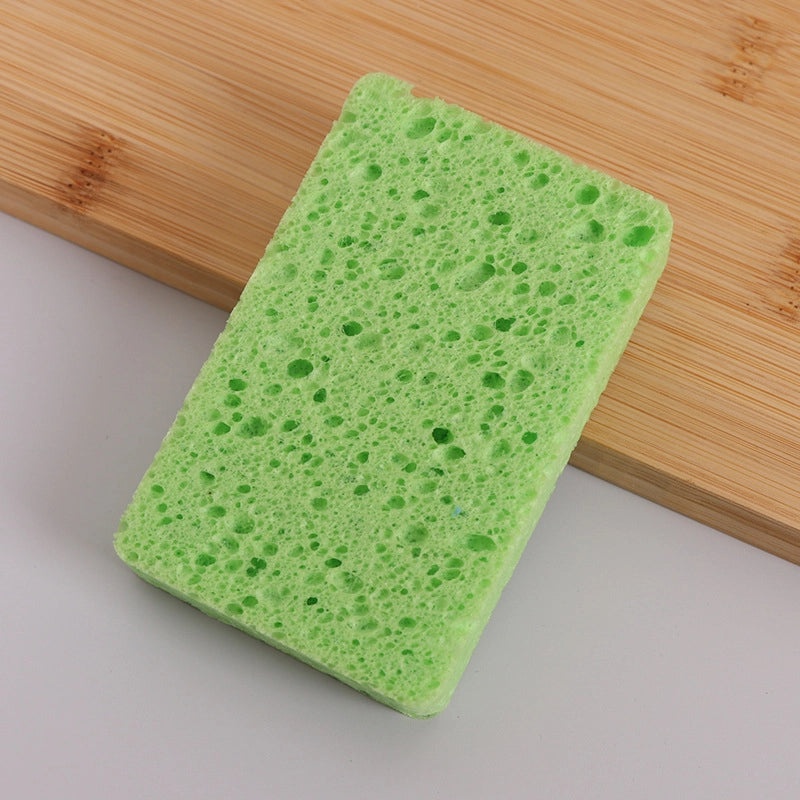 Minimalist Solid Color Wooden Cotton Sponge Cloth | Home Cleaning Supplies