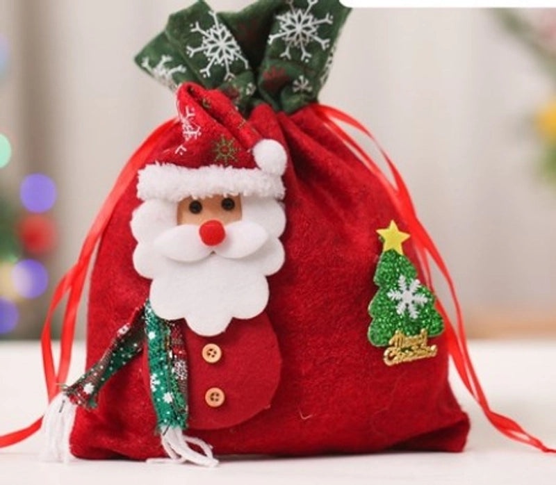 Christmas Festival Gift Bags Cute Santa Claus Elk Christmas Tree Party Streetwear|Holiday Accessories