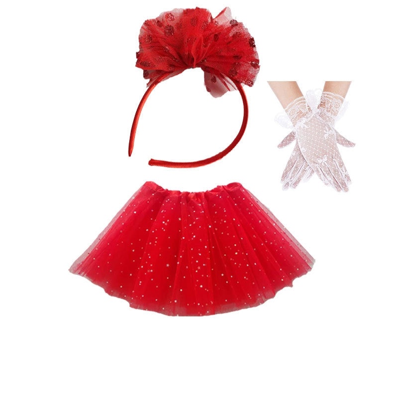 Valentine's Day Hair Band and Gloves Set for Adults and Kids | Hair Accessories & Costume Props