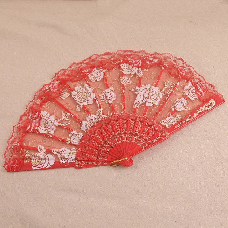 Transparent Lace Folding Fan for Dance and Home Decor | Home & Living Accessories