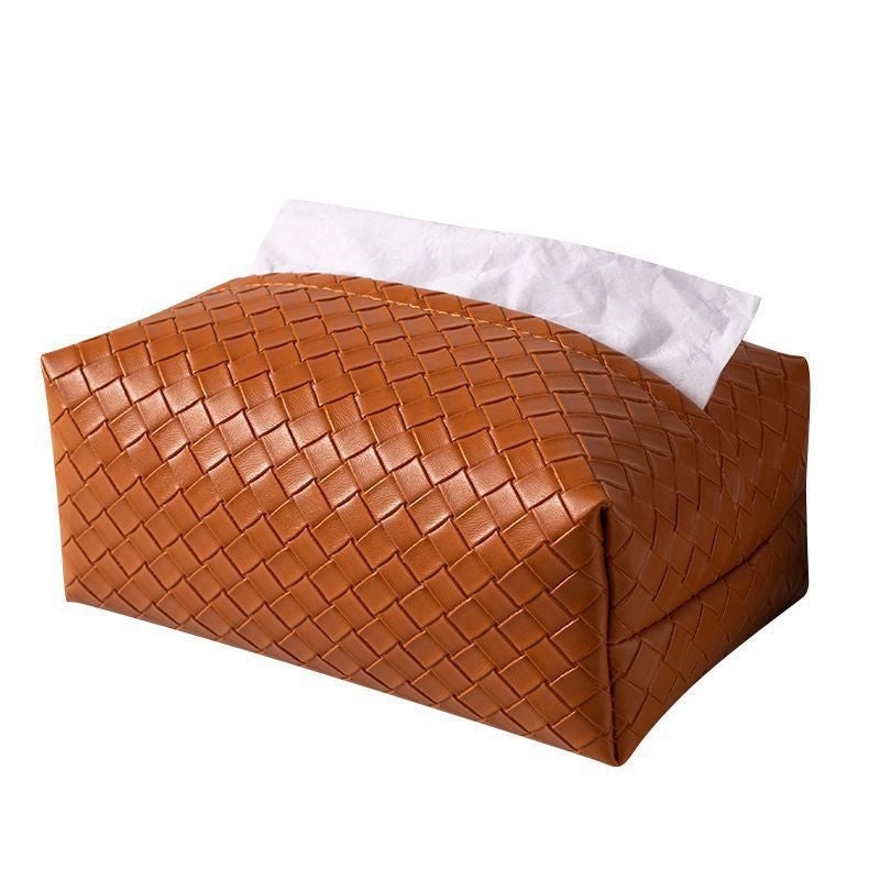 Stylish Solid Color PU Leather Tissue Box Cover|Home & Living Accessories
