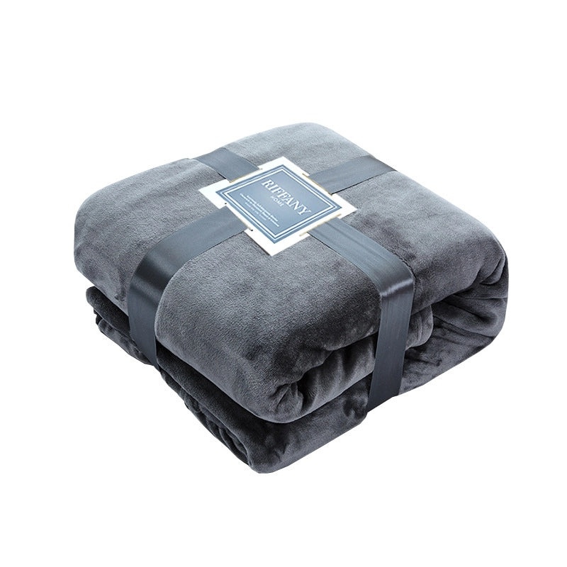 Cozy Solid Color Polyester Throw Blanket for Couch and Sofa | Home Decor & Textiles
