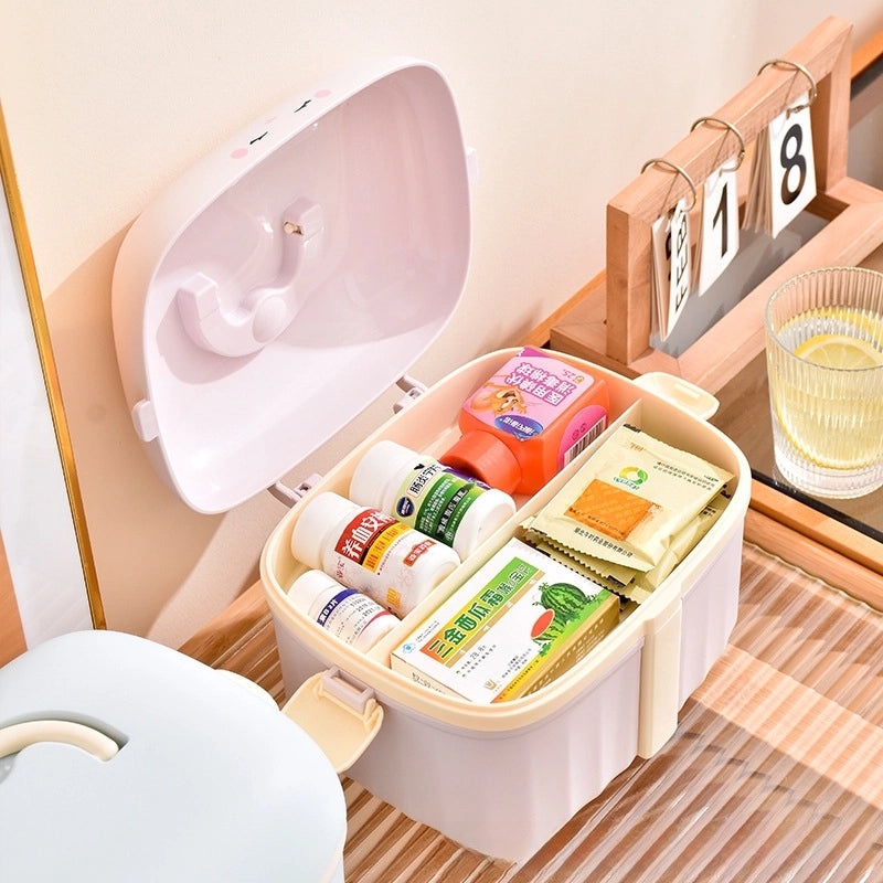 Multi-layer Thickened Plastic Household Medicine and Snack Storage Box for Children|Home Storage & Organization