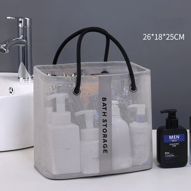 Minimalist Solid Color Mesh Plastic Storage Bag for Casual Elegant Use|Storage Bags & Organizers