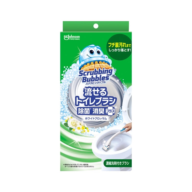 Japanese SC Johnson Disposable Toilet Brush with Cleaner & Replacement Head | Home Cleaning Supplies