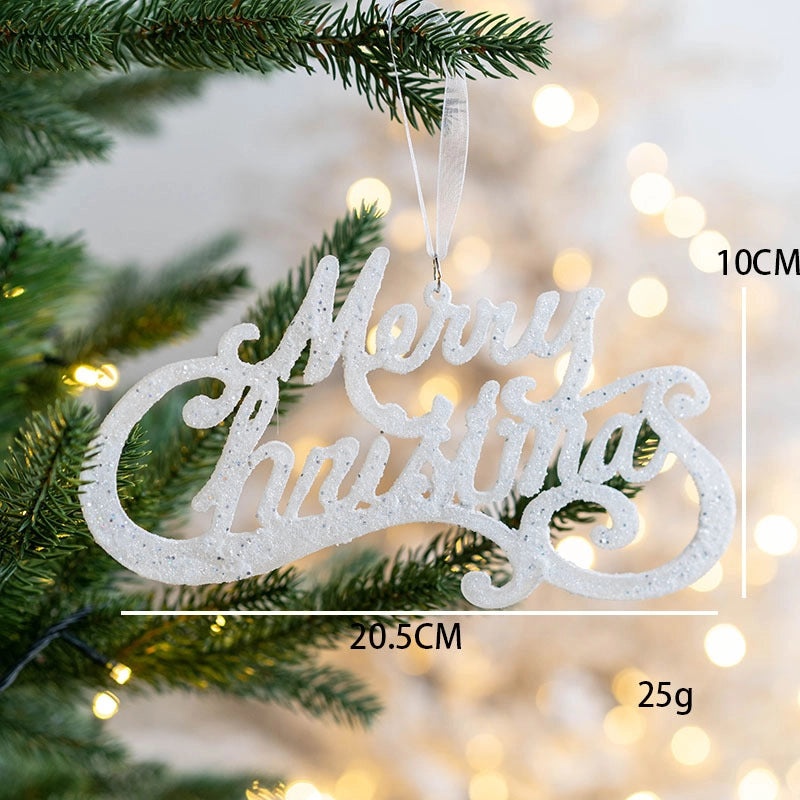 Milky Garden Glitter Christmas Tree Pendant Snowflake Star Angel Garland Hanging Ornament|Christmas Decorations