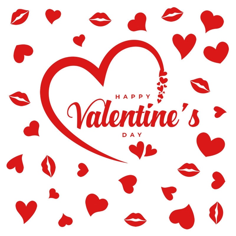 Valentine's Day Heart Shaped PVC Wall Sticker for Casual Home Decor|Home Decor
