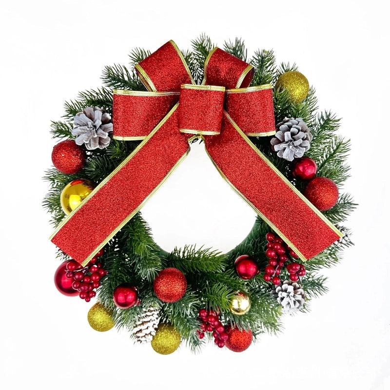 Christmas Wreath Door Hanging Ornament Christmas Window Decoration Holiday Pendant Xmas Decor Hot Sale|Home Decorations