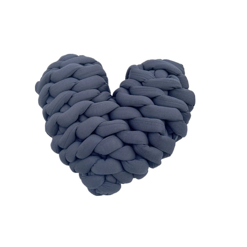 Handmade Nordic Heart-shaped Pillow DIY Core-filled Yarn Woven Cushion Photography Props|Home Decor & Photography Props