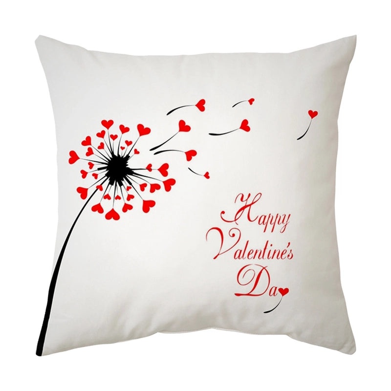 Valentine's Day Romantic Letter Landscape Plush Pillow Covers for Couch and Sofa Decor | Home Decor