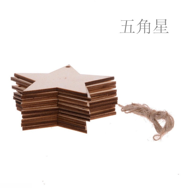 Wooden Boxwood Hanging Ornaments for Christmas Valentine’s Father’s Day Wedding Home Decor Crafts Birthday | Home Decor & Crafts