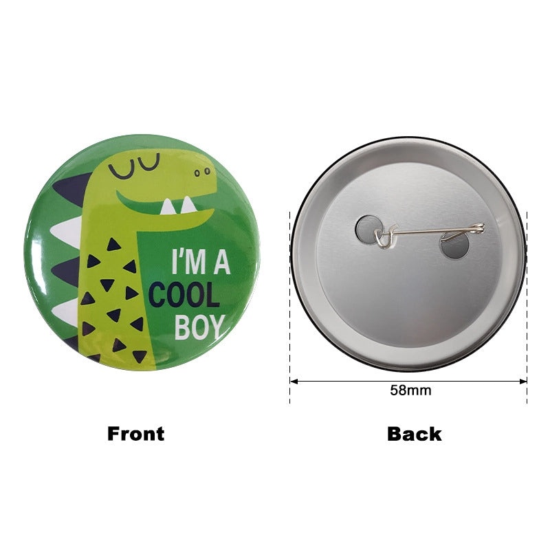 Adorable Alphabet Dinosaur Iron Pin 1 Piece||Brooches Pins