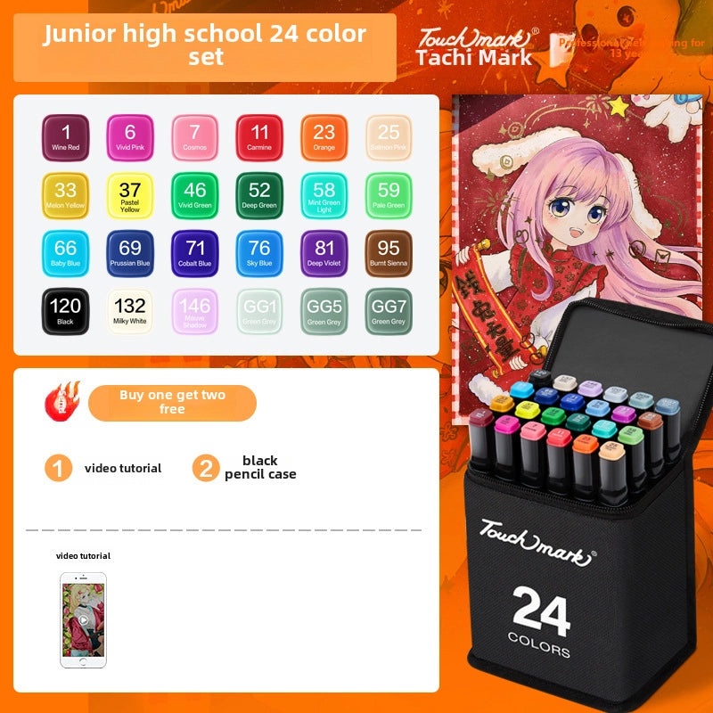 48 Colors Double Tip Alcohol Markers Set for Art Students | Art Supplies