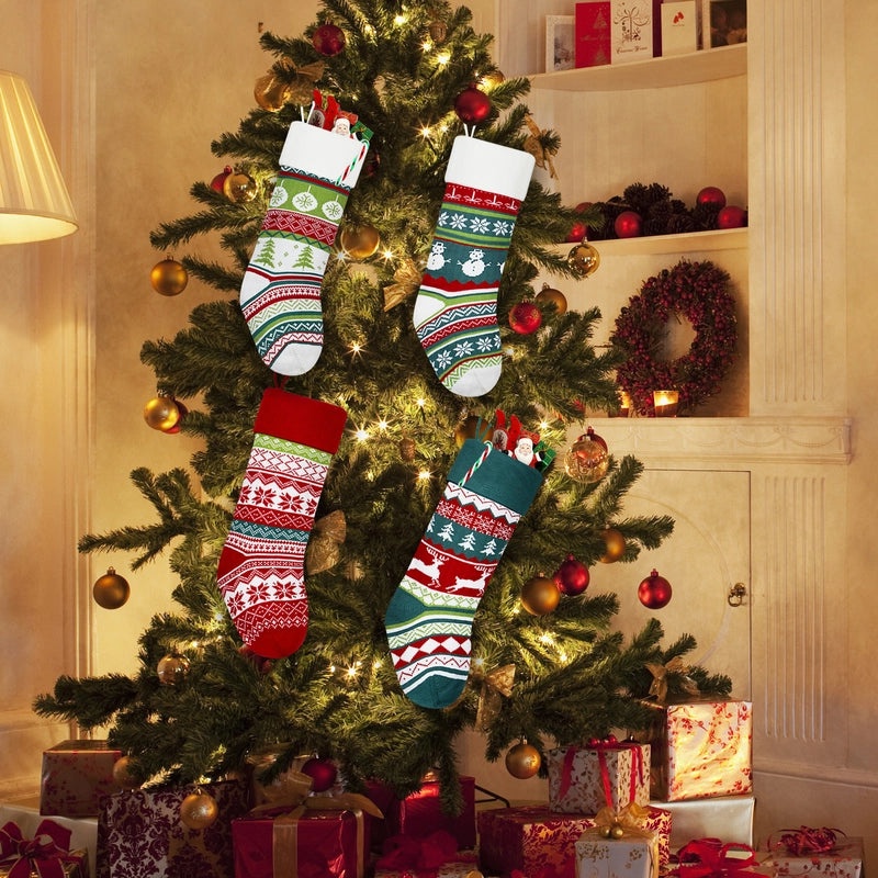 Minimalist Christmas Socks Hanging Ornaments | Holiday Decorations