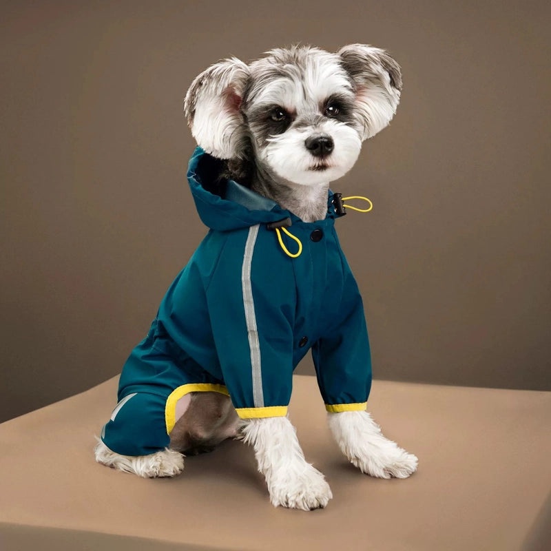 Waterproof Dog Raincoat Four-legged Poncho for Small and Medium Dogs Rainy Weather Pet Jacket|Pet Apparel & Accessories