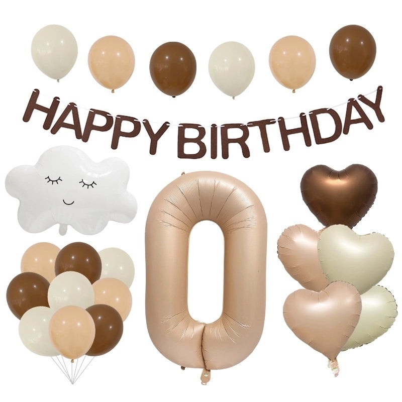 Birthday Party Heart Letter Balloons, Cute Minimalist Aluminum Foil Balloons for Indoor Outdoor Celebration|Party Decorations