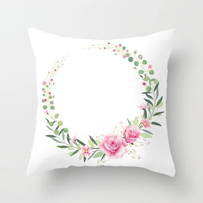 Modern Pastoral Letter and Plant Linen Pillow Covers for Couch and Sofa Decor | Home Decor & Pillows