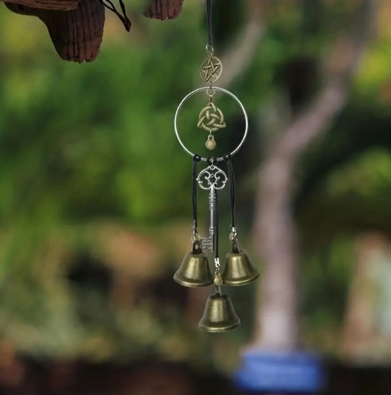 Celtic Witch Wind Bell Amulet Pendant for Home Door Handle and Window Sill Decoration | Home Decor Accessories