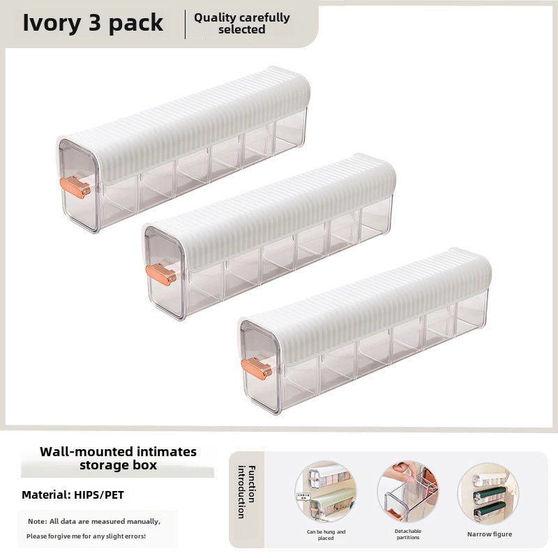 Transparent Wall-mounted Underwear Storage Box for Socks and Bra | Home Storage & Organization