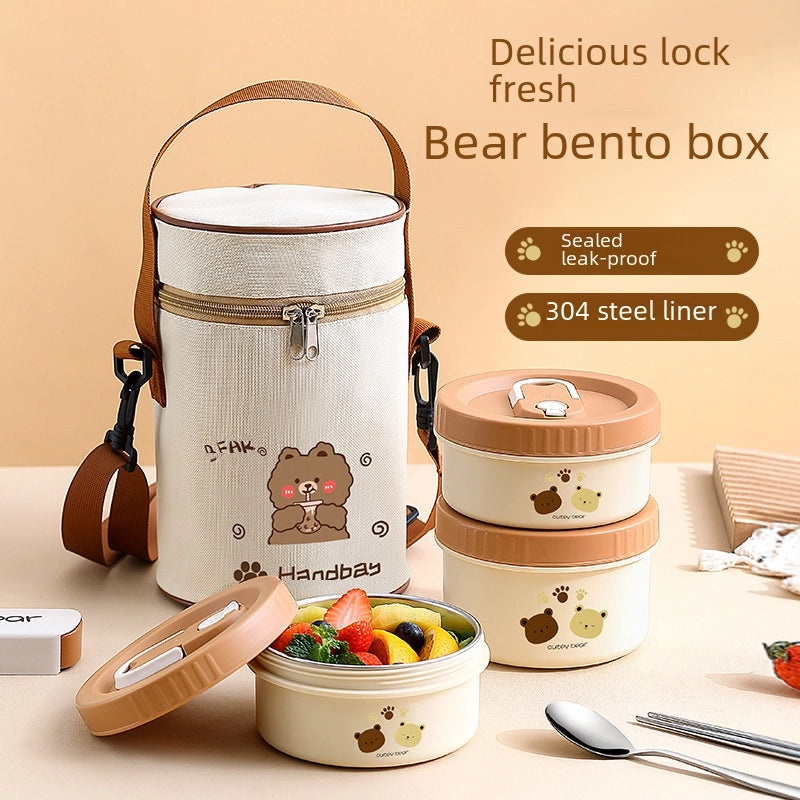 Microwave Safe Cat Lunch Box Set | Office & Home Insulated Small Meal Container | Cute Portable Lunch Box | Kitchen Storage Containers|Lunch Boxe