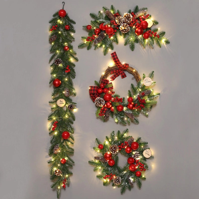 Christmas Rattan Garland Door Hanging Pendant for Living Room Window and Wall Decoration|Home Decor