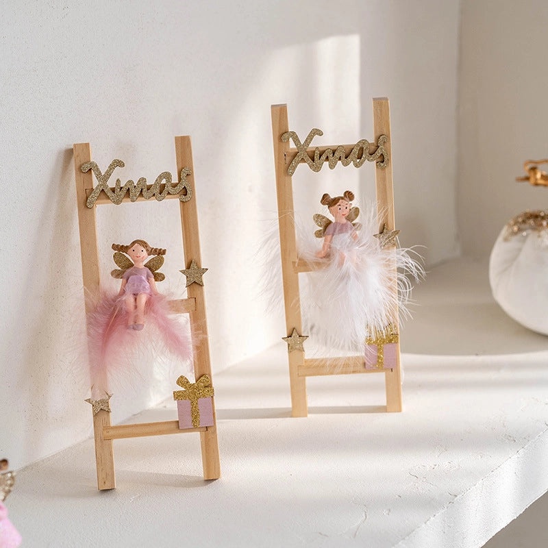 Christmas Minimalist Pumpkin Angel Resin Ornaments for Holiday Tree Table Decoration | Holiday Party Supplies