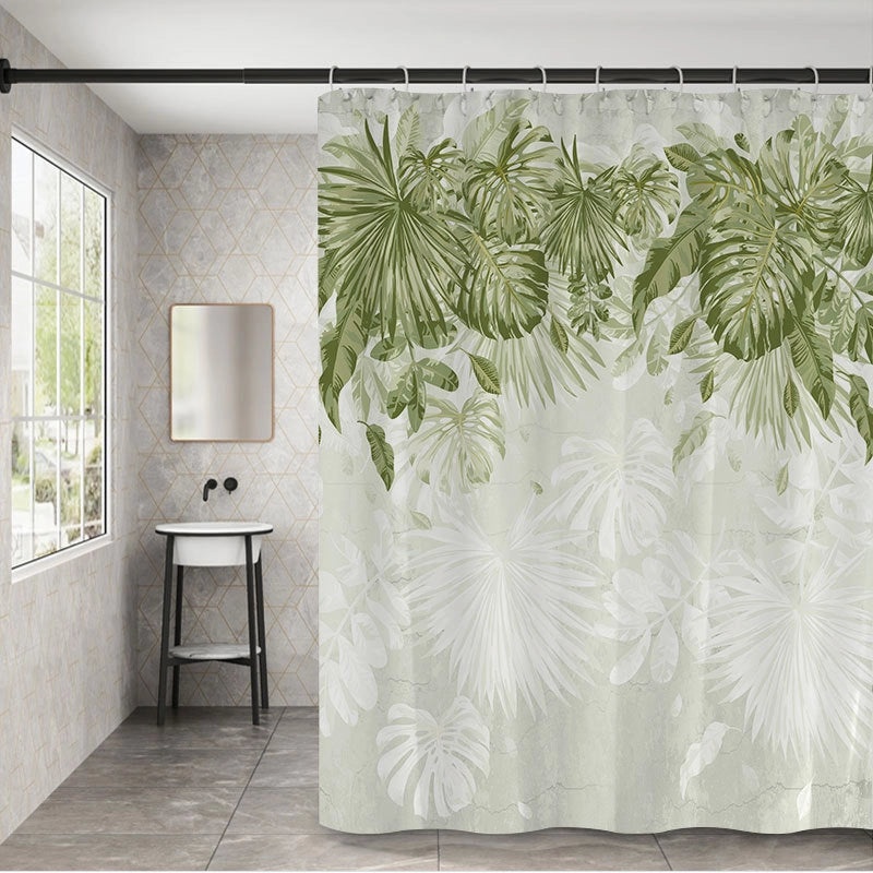 Pastoral Floral Polyester Shower Curtain for Bathroom Decor|Home & Bath