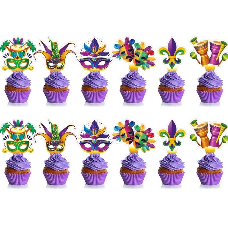 Mardi Gras Elegant Minimalist Letter Paper Balloon and Cake Decoration Set for Holiday Party|Party Supplies Decorations