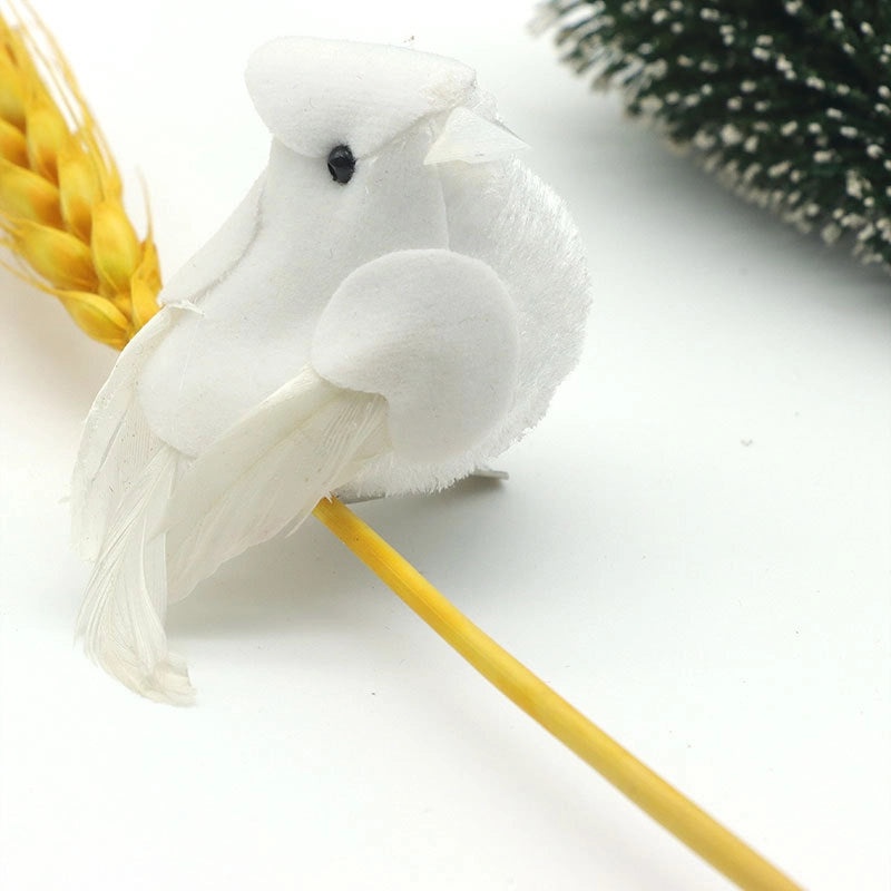 Red Bird Christmas Tree Clip 6cm Mini Simulation Garland Decoration with Feet|Holiday Ornaments