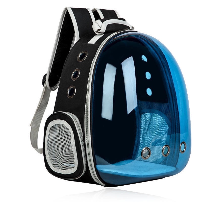 Minimalist Solid Color Pet Backpack Made of Durable PVC Oxford Cloth|Pet Carriers & Travel Bags
