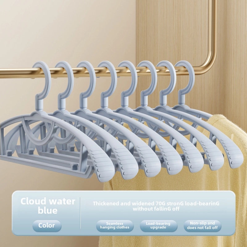 Seamless Wide Shoulder Non-slip Plastic Clothes Hanger for Adults | Home & Living Storage Solutions