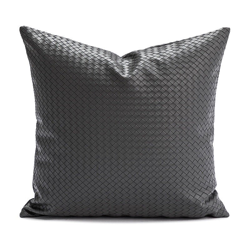 Elegant Simple Solid Color PU Leather Pillow Covers|Home Decor Accessories