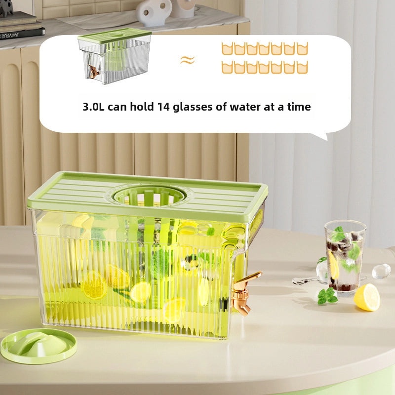 Lightweight Air-Cooled Fruit Juice Dispenser with Tap for Home Refrigerator | Drinkware & Beverage Dispensers