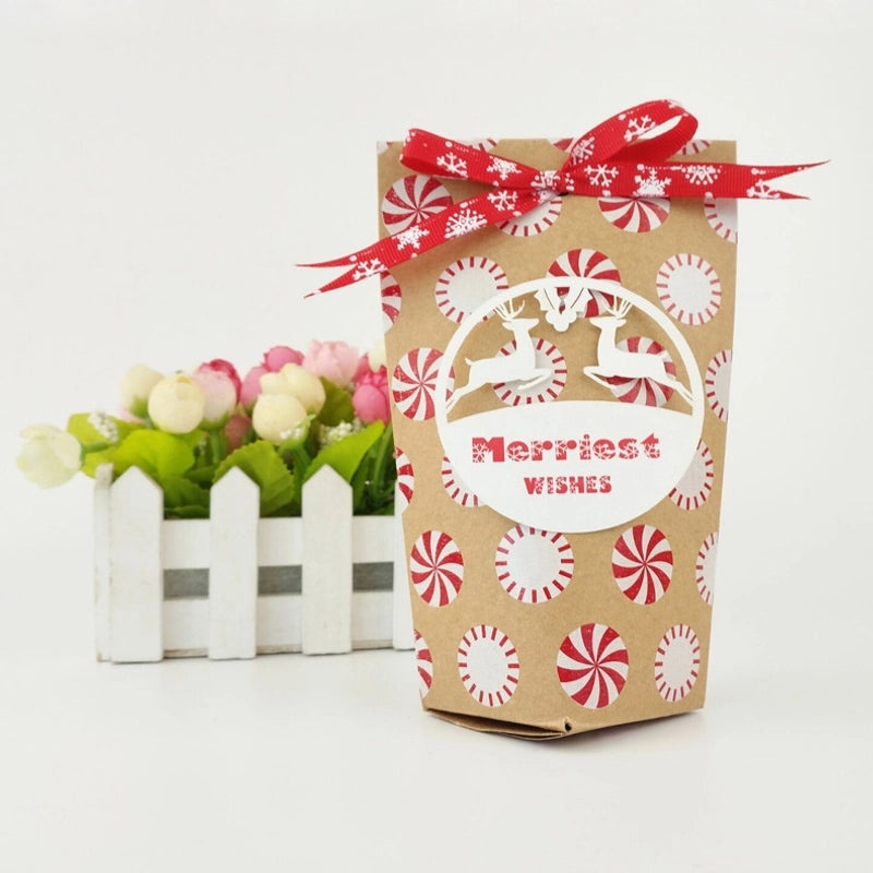 Christmas Holiday Elk Snowflake Kraft Paper Gift Wrap for Party | Gift Wrapping Supplies