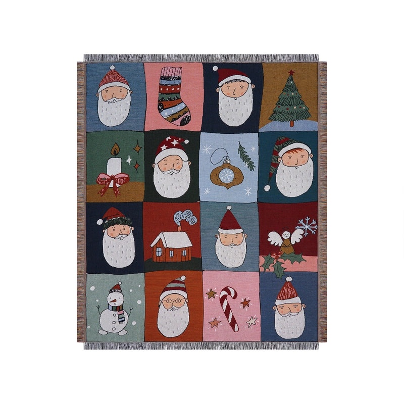 Elegant Christmas Stripe Cotton Blanket for Couch & Sofa Decor | Home Textiles & Blankets