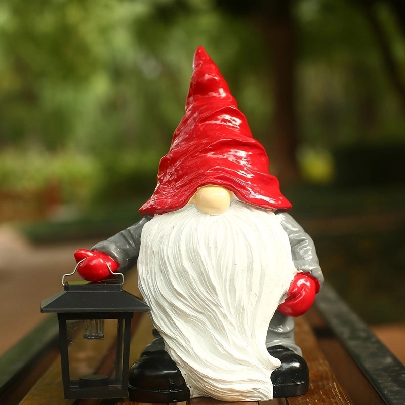 2021 New Resin Solar Lantern Dwarf Christmas Garden Holiday Decorations|Holiday Garden Ornaments