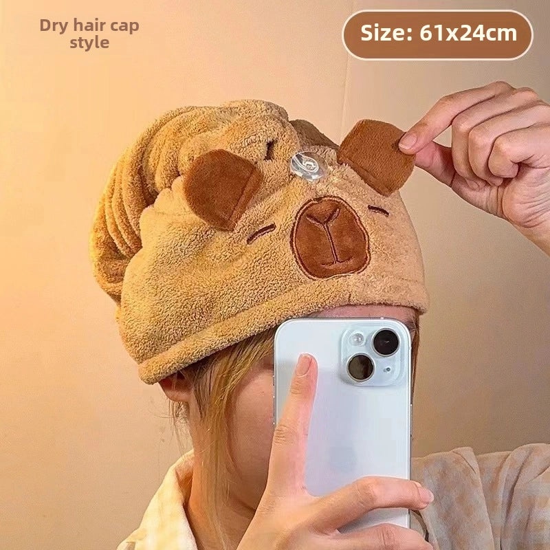 Cute Coral Fleece Quick-Dry Hair Turban for Women | Hair Care Accessories