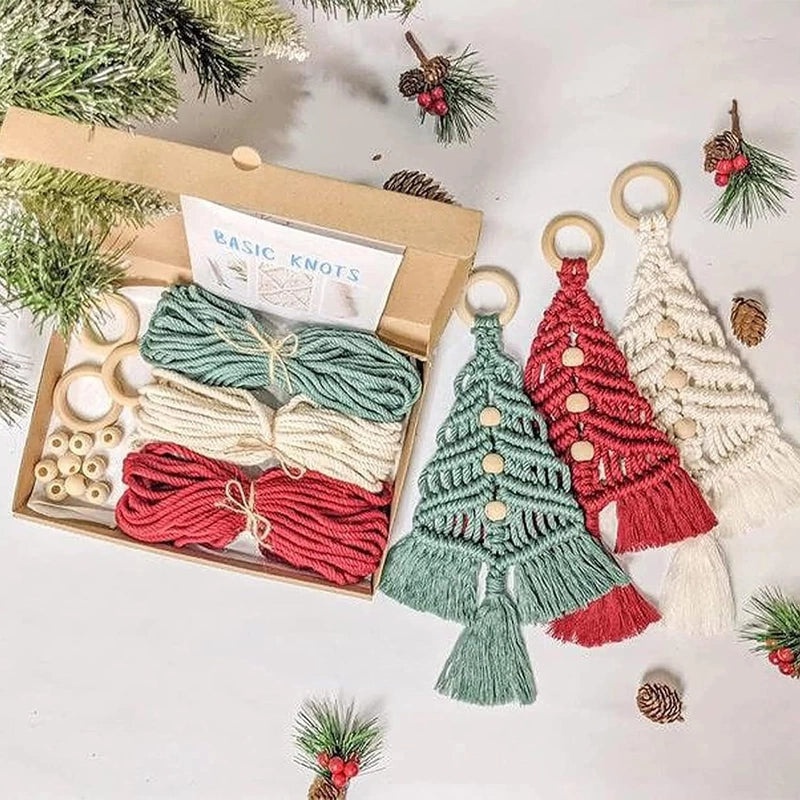 DIY Christmas Tree Kit Cotton Rope Woven Handmade Craft Material Package In Stock|Handmade Crafts & DIY Kits