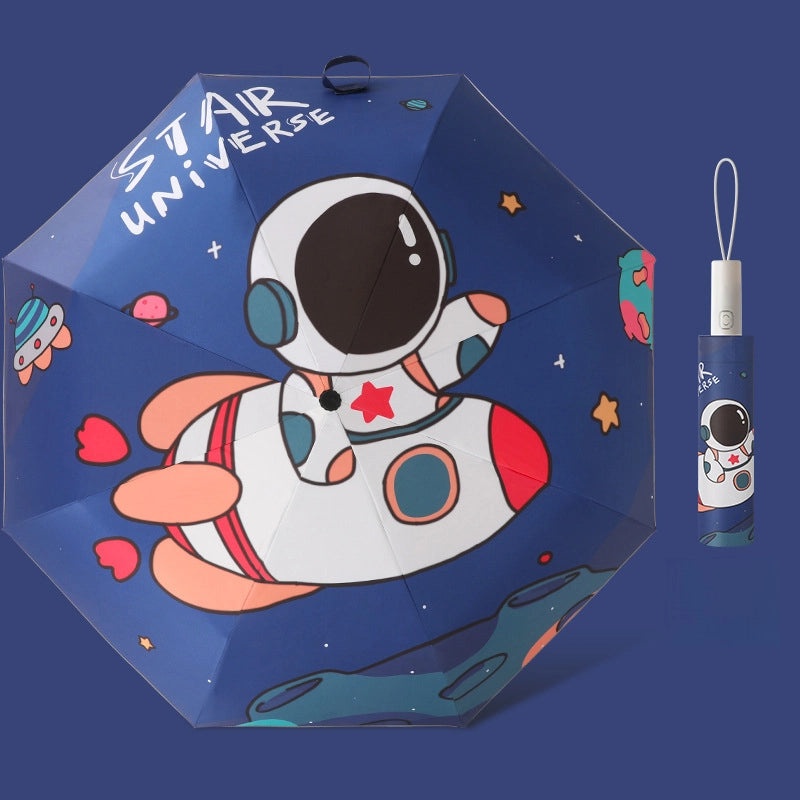 Kids Automatic Folding Umbrella with Anti-Rebound, Vinyl Material and Reflective Strip | Children's Umbrellas