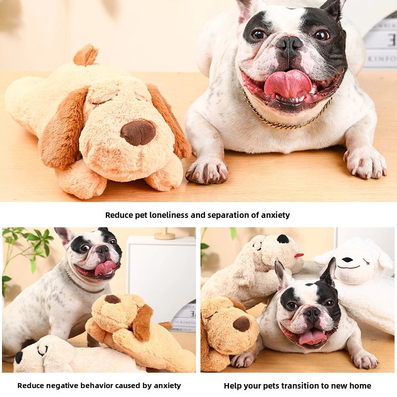Heartbeat Puppy Plush Toy for Anxiety Relief and Calm Sleep | Pet Training Toys