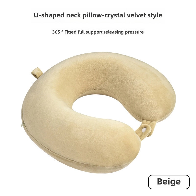 Memory Foam U-Shaped Travel Neck Pillow for Car, Plane, Student Nap | Travel Accessories