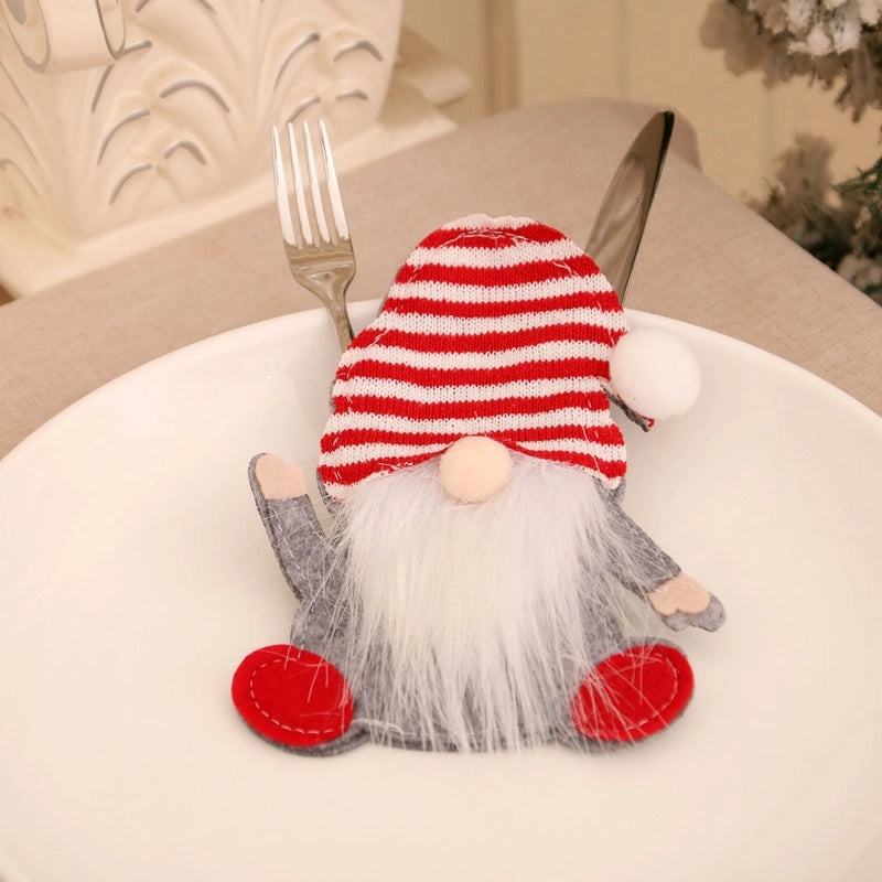 Christmas Doll Party Cutlery Bags Festive Table Decor | Holiday Party Supplies