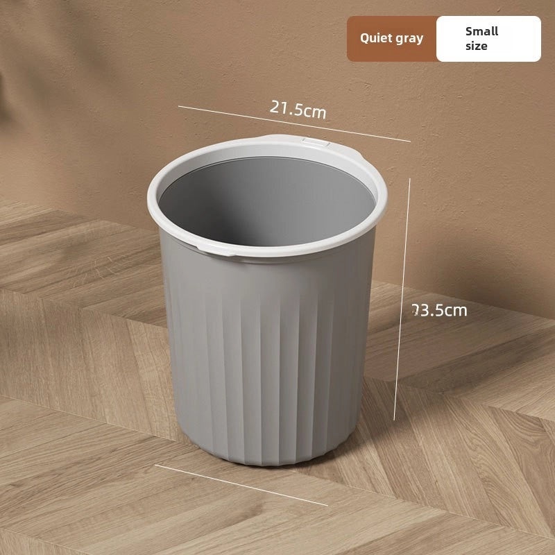 High-Quality Plastic Kitchen and Bathroom Trash Bin Large Uncovered Simple Design Pressure Ring|Home & Kitchen Storage