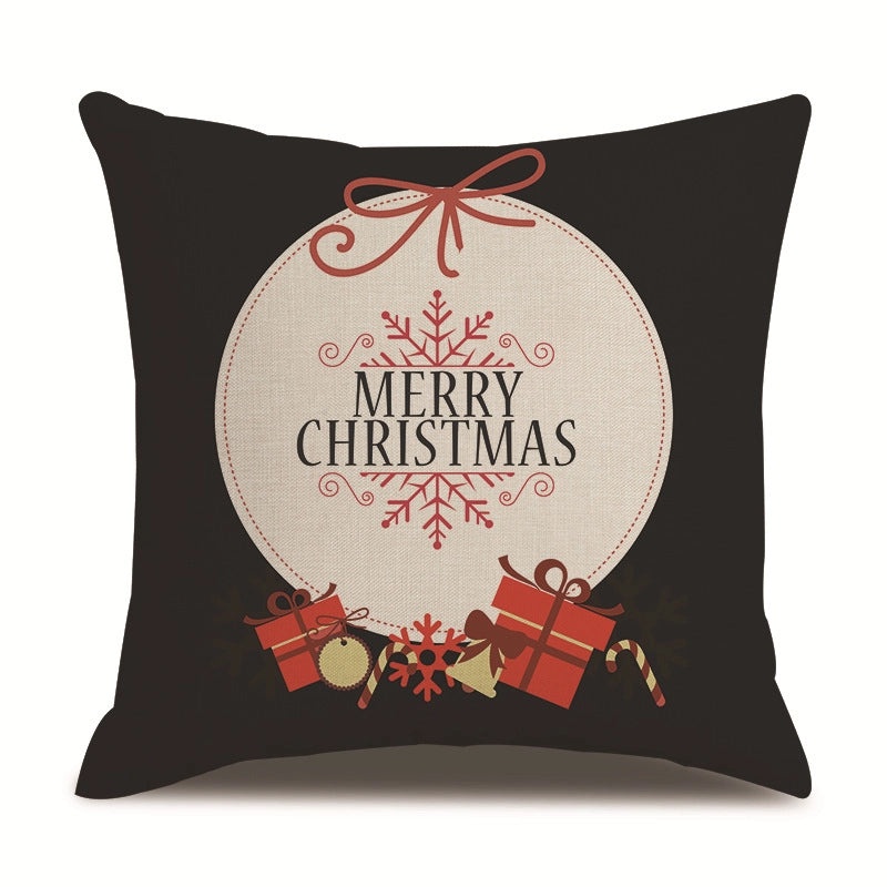 Minimalist Christmas Tree and Snowman Linen Pillow Covers | Home Decor & Sofa Accessories