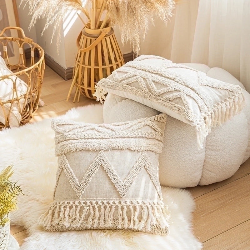 Bohemian Geometric Cotton Pillow Covers | Home Decor Pillows