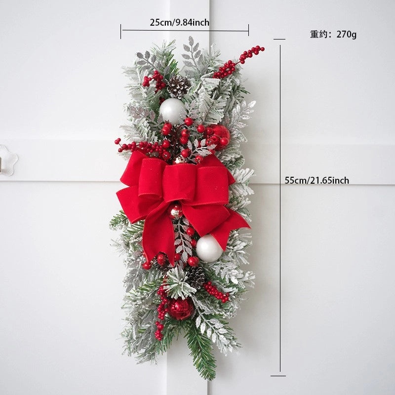 Nordic Christmas Bow Door Hanging Decoration for Home and Stairs | Holiday Home Decor