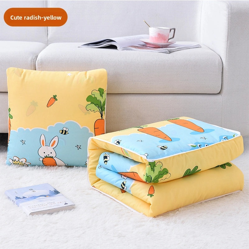 Dual-Use Home and Office Nap Pillow Quilt with Air Conditioning Feature, Printed and Foldable for Easy Storage|Home Textiles & Bedding