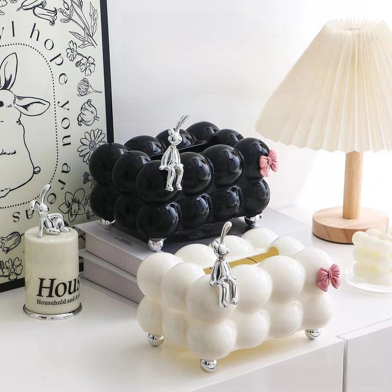 Cute Cotton Candy Design Tissue Box for Living Room Coffee Table | Home Decor & Tissue Holders